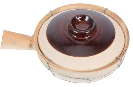 PHENOFICE Pentola di Terracotta per in Argilla e Ferro Resistente Alte Temperature, Mantiene Originale per Pranzi e Feste