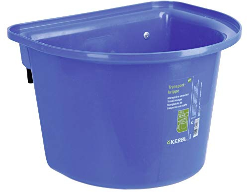 Kerbl 32853 Transportkrippe mit Einhängebügel, blau