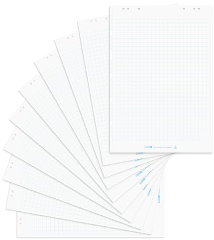 Landré Flipchart-Papier, kariert, mit 20 Blatt je Block, flach liegend, 10 Stück