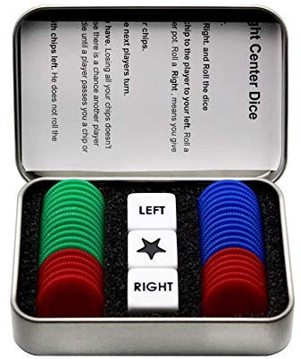 Jackyxcm Würfelspiel mit 3 Würfeln und 36 bunten Chips