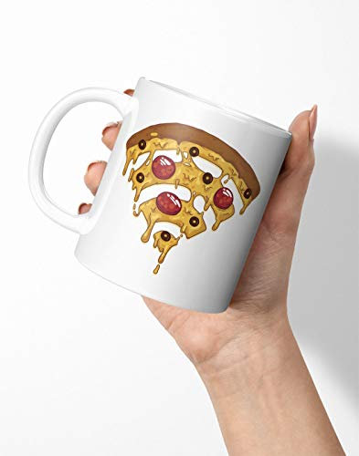 BLAK TEE Funny Pizza Wi Fi Illustration Porcelain Coffee and Tea Mug 330 ml