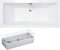 VBChome Badewanne 175x80 cm Acryl SET Wannenträger Wanne Rechteck Weiß Design Modern Styroporträger für 2 Personen (175x80cm)