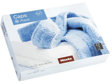 Miele Original Zubehör – Aqua Caps – Weichspüler für weiche, frisch duftende Wäsche – Für alle Miele Waschmaschinen – 9er-Set (11486030)
