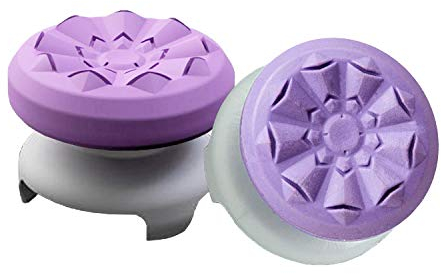 TEUVO Thumbsticks, Silicona Thumbsticks Grips Gorras para PS4 Joystick y para PS5 Joystick a Ayuda con Control y Reducir Pulgarcito Fatiga, Púrpura, 2 Pcs