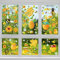 9 Blatt Bienenfensteraufkleber, Honigbiene, Fensteraufkleber, für Frühling und Sommer, Hummel, Blumen, Honigtopf-Bienen, abnehmbare Waben-Biene Fensterdekoration für Zuhause, Partyzubehör