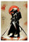 Japanische Samurai-Gemälde, Kunst, Leinwand, Wandkunst, Deko, Bild, Gemälde für Wohnzimmer, Schlafzimmer, Dekoration, ungerahmt: 30 x 45 cm
