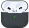 AKABEILA Custodia compatibile con AirPods 3 Case Custodia protettiva in silicone per AirPods 3 Generazione 2021 Morbida custodia antiurto Cover leggera Pelle Caso Carica Senza Fili Visibile LED Grigio