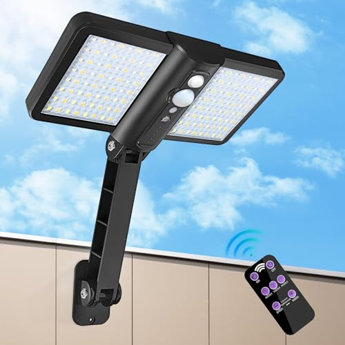 Daixilan Solarlampen für Außen,Solarlampen für Aussen mit Bewegungsmelder,128 LED Solar lampe outdoor, Superhelle 3 Modi Aussenlampe Bewegungsmelder,IP65 Wasserdicht Wandlampe [Energieklasse A+++]