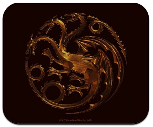 House of the Dragon Bronze Targaryen Sigil Tapis de souris fin à profil bas