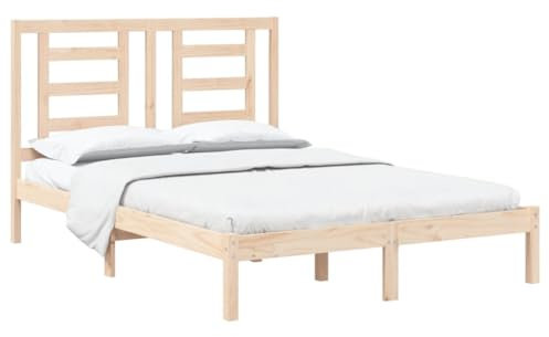 vidaXL Massivholzbett Bett Bettgestell Bettrahmen Holzbett Doppelbett Lattenrost Schlafzimmermöbel Schlafzimmerbett Kiefer 140x200cm