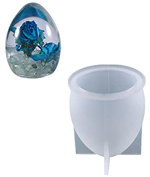 BYNYXI Ovale Eierschalen Silikonform, 3D Kugel Silikon Form Lampenfassung Kristall Epoxidharz Formen Ostern Eiform Silikonform Gießformen für Wand Wohnzimmer Anhänger Kleine Tischlampe Dekoration