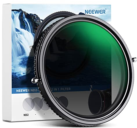 NEEWER 2 in 1 Filtro ND Variabile 43mm ND2-ND32 e CPL(Polarizzatore), senza X/Vetro Ottico HD/multistrato/ultra sottile/idrorepellente/resistente ai graffi