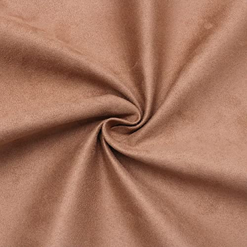 DESHOME Avana 10 Meter - Stoff Meterware Wildlederoptik Mikrofaser Wasserabweisend Stoff für Polstermöbel Sofa Kissen Dekor Haselnuss
