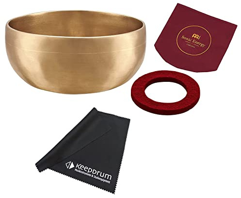 Meinl Sonic Energy SB-U-500 Universal Serie Bronze Klangschale Singing Bowl für Meditation Yoga + keepdrum Mikrofasertuch