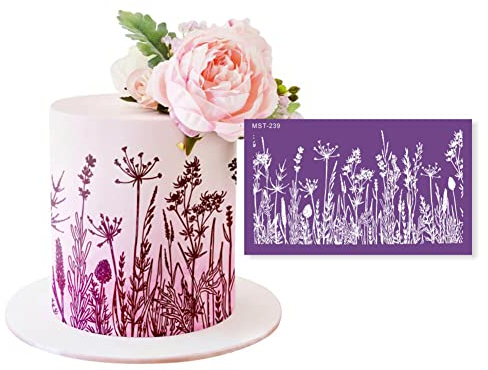 Herbests Torten Schablonen Kuchenschablonen, DIY Buttercreme Schablone Spitze Fondant Kuchen Dekoration Tortendeko Blumenkuchenvorlagen Dekorationsschablonen Backschablonen für Dessert, (HER00130967)