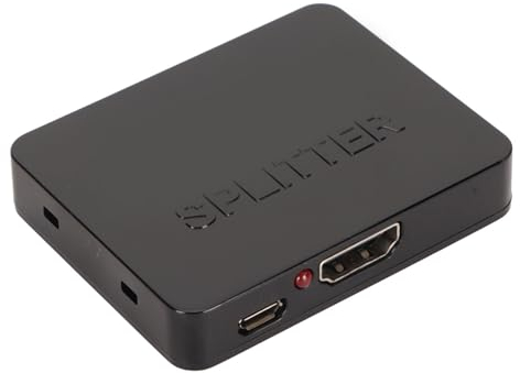 HDMI Splitter, 1 in 2 Out HDMI Dual Splitter für OS X TV für X360 für PS 3 4 5 für PC für Media Box, Full HD 1080P 3D 1x2 für Kamera für Smart Box