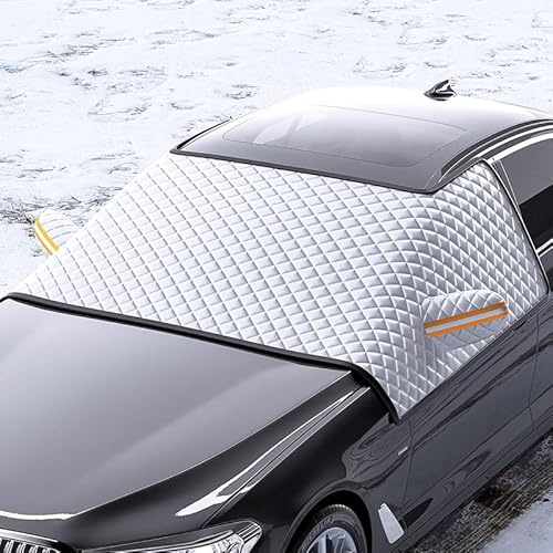 Frontscheibenabdeckung Winter für Dacia Duster Opel Astra H Astra J Astra G Insignia Zafira B 2000-2024, Magnet Fixierung verdicken Faltbare Windschutzscheibe Abdeckung gegen Sonne, Frost, Schnee, EIS