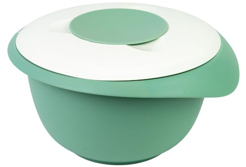 Westmark Bol de Mélange avec Couvercle Deux Parties, 2,5 L, Avec Verseur, Plastique, Blanc/vert menthe, 3153227M