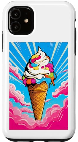 Carcasa para iPhone 11 Helado de gofrera helado helado helado arte pop art vintage retro helado helado