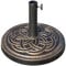 Outsunny 12kg Garden Parasol Base, Round Heavy Duty Umbrella Stand Holder, Resin Parasol Stand for 38mm or 48mm Outdoor Umbrella Poles, Bronze Tone