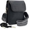 ehsbuy Handytasche zum Umhängen Damen Vegan Leder Crossbody Kleine Handy Umhängetasche mit 1 Verstellbarem Breitem Riemen und 1 Lederriemen Damen Geldbörse Schultertasche
