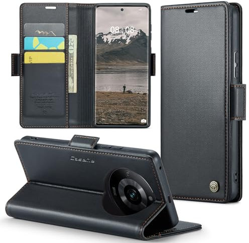 Phernykas Funda para Realme 11 Pro/Realme 11 Pro Plus Libro Case, Cierre Magnético Función Soporte Bloqueo RFID Proteccion Carcasa para OPPO Realme 11 Pro Funda, Negro