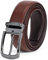 KTMOUW Gürtel Herren Leder Ledergürtel Herren Verstellbar für Herren Business Anzug Lässig 32mm Breit Rot-braun