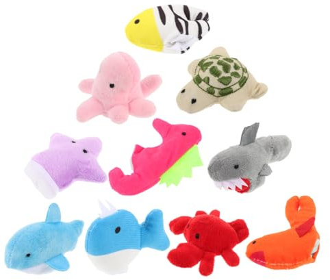 TOYANDONA 30 STK Tierpuppen Meerestiere Fingerpuppen Schildkröte Fingerpuppe Puppentheater für Kinder Fingerpuppen für Kleinkinder Fingerpuppen für Babys Tierische Fingerpuppen