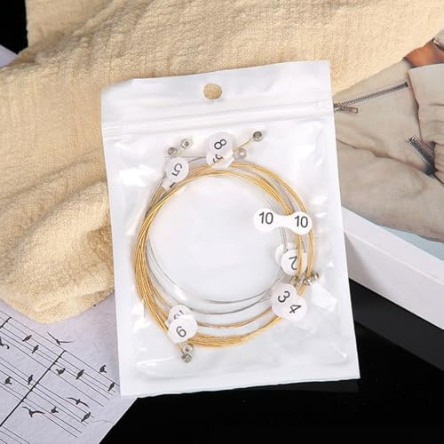 Saitensatz für 7, 10, 16, 19, 21, 24 Saiten Lyre Harfe, Metallsaiten, Resonanzeffekt, klassischer Klang, flexible Lautstärke, einfache Klangeinstellung (10 Saiten)