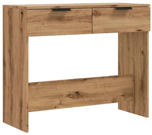 vidaXL Table Console chêne Artisanal 90x36x75 cm Bois d'ingénierie, Bout de canapé, Table de Couloir, derrière la Table de canapé, Table d'entrée