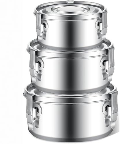 ZLLkeji Food Storage Containers Stainless Steel 650ml 1000ml 1600ml heatable Bento Box Lunch Box for Adults Kids Large Capacity Leak-Proof Reusable
