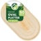 ECO Leaf 50 Disposable Palm Leaf Serving Platters – Extra Large Oval 22 x 12 (56cm x 30cm), Eco-Friendly Wedding Plates, Sturdy Hot Food Trays for Starters, Canapés, Parties & Events