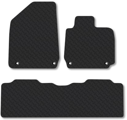 Fits Hyundai IONIQ 6 (2023+) 5mm Rubber Car Mats | Heavy Duty Rubber Tailored Fit Floor Mats Full Coverage Durable Waterproof Accessories Easy Clean Anti Slip Made in the UK