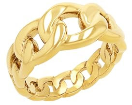 s.Oliver Ring Edelstahl Damen Ringe, Gold, Kommt in Schmuck Geschenk Box, 2039752