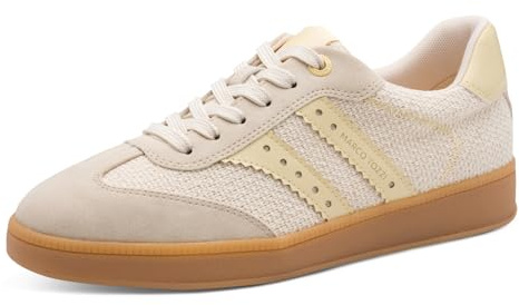 Marco Tozzi Damen Sneaker weiches Feel Me Wechselfußbett weiches Innenfutter Modern, gelb (Vanilla Comb), 40 EU