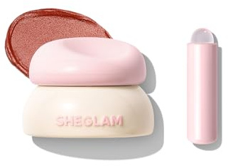 SHEGLAM Bounce Putty Pocket Lip Pot velvet Matte Lip Gloss Soft High Pigment Color Lip Stain with Brush-Berry Bliss