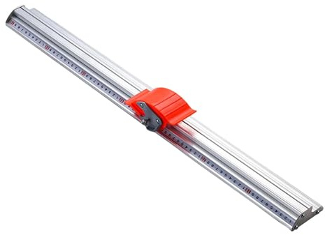 Gitohoni Manuelle Schneidelineal Präzisionsschneidelineal Aluminium Führungsschiene Schneiderschiene mit Handschutz für Werkstatt Fotopapier Zuschnitt Projekte, 70cm
