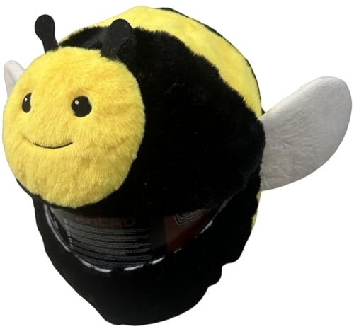 HiyyFloy Motorradhelm-überzug, Niedliche Bienen-plüsch-motorradüberzüge, Integralhelm-schutzüberzug, Motorradhelm-plüschmütze, Leichter Fahrradhelm