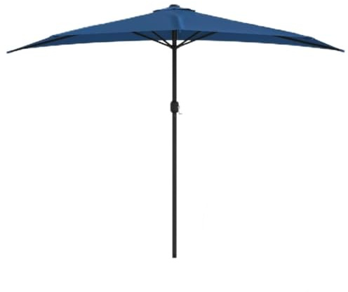 Qnhdfrt Ombrellone Balcone Mezzaluna Alluminio Blu 270x144 cm