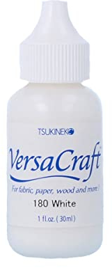 Tsukineko VersaCraft Refill Nachfülltinte - 30 ml - Weiß, White - Zubehör Reinker für VersaCraft Stempelkissen
