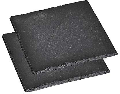 KESPER 38110 Untersetzer aus Schiefer 13 x 13 cm, 2er Pack/Glasuntersetzer