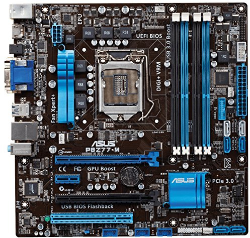 Asus P8Z77-M Mainboard Sockel 1155 (Micro-ATX, Intel Z77 Express, 4X DDR3 Speicher, 2X SATA III, 4X USB 3.0)