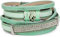styleBREAKER Vintage Wickelarmband mit Strass, Gliederkette und Magnetverschluss, 3-Reihig, Armband, Damen 05040024, Farbe:Antik-Mint
