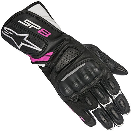 Alpinestars 1494529 Sp-8 V2 Lady Guanti in Pelle, Nero/Rosa, XL, Confezioni da 2
