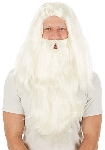 dressforfun Perücke Weihnachtsmann + Bart | Nikolaus Santa Claus Zauberer Fasching Halloween