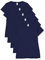Fruit of the Loom Women Valueweight 5 T-Shirt, Blue (Navy 32), 14 (Manufacturer Size:L/14) pack of 5