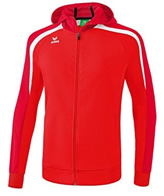 ERIMA Kinder Jacke Liga 2.0 Trainingsjacke mit Kapuze, rot/dunkelrot/weiß, 128, 1071841