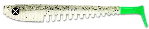Monkey Lures King Lui - 7,5 cm, 10 cm, 12,5 cm, 14 cm - Big L Köder, Gummifisch, Angelköder, Softbait, Zanderköder, Kunstköder Angeln, Gummiköder (Salt Pepper - leicht UV aktiv, 14 cm)