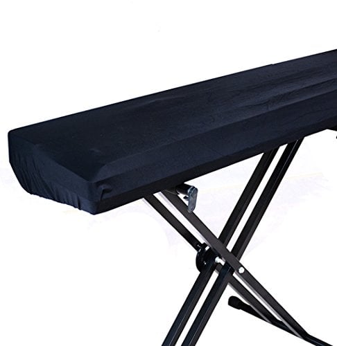 LIGICKY 88 Tastatur Klavierabdeckung Dehnbare Elektronische Klavier Schutz Staub Abdeckung, schwarz
