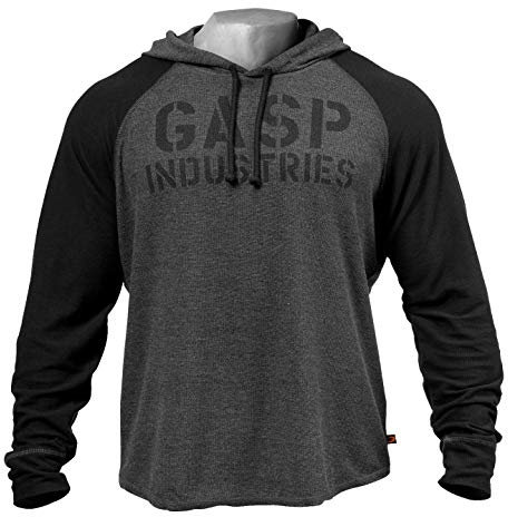 GASP Herren L/s Thermal Hoodie, Graph Melange, L